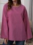 Crew Neck Long Sleeve Casual T-shirt