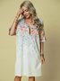 New Women Chic Hippie Vintage Casual Floral Short Sleeve Weaving Dress