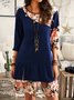 Long Sleeve Round Neck Simple Knitting Dress