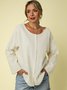 Long Sleeve Casual Crew Neck Blouse