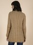 Cotton-Blend Long Sleeve Winter Cardigan Sweater for Women