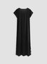 Black Shift Casual Crew Neck Dresses