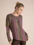 Crew Neck Casual Long Sleeve Tops