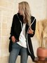 Women Faux Fur Long Sleeve Winter Cardigan With Hoodie Coat