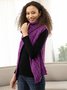 zolucky Casual Button Wrap Vest Sweater Tunic