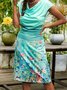 Cotton Floral Knitting Dress
