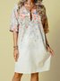 New Women Chic Hippie Vintage Casual Floral Short Sleeve Weaving Dress