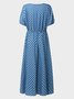 Short Sleeve Casual Weaving Dress