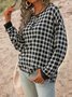 Long Sleeve Cotton-Blend Casual Shift T-shirt
