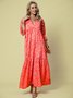 Boho Half Sleeve Weaving Dress
