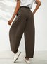 Plain Cotton Shift Pants