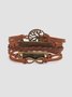 Zolucky Bohemian Vintage Multilayer Leather Rope Bracelet