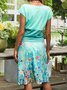 Cotton Floral Knitting Dress