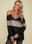 Leopard V Neck Loosen Tops