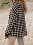 Long Sleeve Cotton-Blend Casual Shift T-shirt