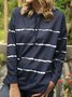 Cotton-Blend Hoodie Long Sleeve Sweatshirt