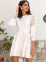 Long Sleeve Crew Neck Weaving Dress