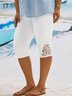 Plus Size Vacation Jersey Tight Lace Leggings