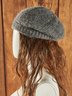 Vintage Casual Solid Color Sweater Hat Pile Pile Hat Beret