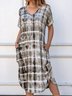 Women Casual Tie Dye Maxi Knitting Dress