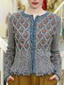 Women Vintage Plus size Casual Knitted Sweater coat