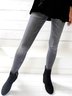 Grey Casual Cotton-Blend Stretchy Pants