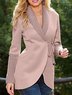 Casual Winter Mid-weight Long sleeve Cotton-Blend Jacket for Women