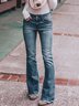 Slim-fit denim flared Jeans