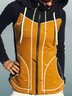 Plus Size Hoodie Floral Long Sleeve Cotton-Blend Fleece Coat