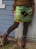 Green Vintage A-Line Skirt