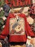 Retro Christmas Snowman Long Sleeve Sweatshirt Xmas Hoodies