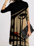 Printed Round Neck Casual Knitting Dress