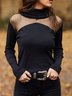 Statement Solid Polyester Cotton Tops