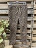 Cotton-Blend Leopard Pants
