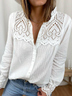 Cotton Stand Collar Boho Buttoned Blouse