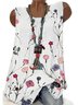 Floral Floral-Print Cotton-Blend Sleeveless Tops