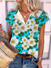 Plus size Boho Floral Tops