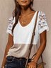 Casual Crew Neck Short Sleeve T-shirt
