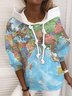 Long Sleeve Hoodie Map Cotton-Blend Sweatshirts