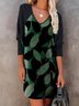 Shift Raglan Sleeve Weaving Dress