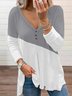 Casual Long Sleeve Buttoned Tops