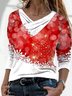 Cowl Neck Cotton Blends Loosen T-shirt