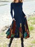 Crew Neck Cotton Knitting Dress