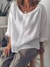 Casual Solid Long Sleeves Lapel Long sleeve tops