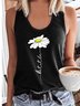 Casual Regular Fit Round Neck Knit Tank Top