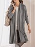 Casual Long Sleeve Solid Loosen Outerwear
