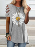 Casual Floral Short Sleeve T-Shirt