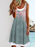 Plus size Floral Sleeveless Casual Dresses