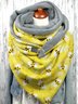 Warm and Windproof Bee Print Triangle Scarf