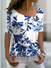 Floral Short sleeve Casual T-Shirt